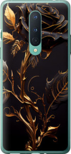 Чехол на OnePlus 8 Роза 3 5552u-1902 (Черный)