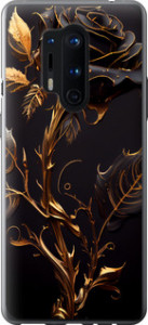 Чехол на OnePlus 8 Pro Роза 3 5552t-1896 (Черный)