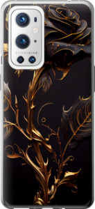 Чехол на OnePlus 9 Pro Роза 3 5552u-2250 (Черный)