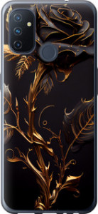 Чехол на OnePlus Nord N100 Роза 3 5552u-2130 (Черный)