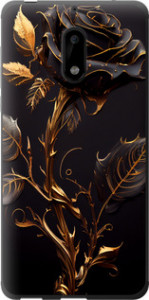Чехол на Nokia 6 Роза 3 5552t-898 (Черный)