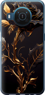 Чехол на Nokia X20 Роза 3 5552u-2532 (Черный)