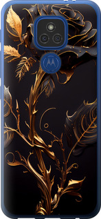Чехол на Motorola E7 Plus Роза 3 5552u-2107 (Черный)