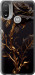 Чехол на Motorola E20 Роза 3 5552u-2509 (Черный)