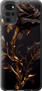 Чохол на Motorola G22 Роза 3 5552u-2681 (Black)
