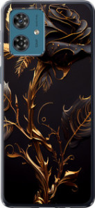 Чехол на Motorola Moto G54 Роза 3 5552u-3339 (Черный)