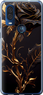 Чехол на Motorola One Vision Роза 3 5552u-1782 (Черный)