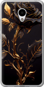 Чехол на Meizu M3s Роза 3 5552t-943 (Черный)