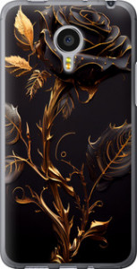 Чехол на Meizu MX4 PRO Роза 3 5552u-132 (Черный)