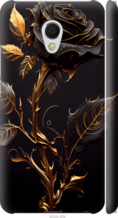 Чехол на Meizu MX6 Роза 3 5552m-259 (Черный)