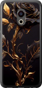 Чехол на Meizu Pro 6 Роза 3 5552t-293 (Черный)