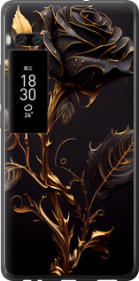Чехол на Meizu Pro 7 Plus Роза 3 5552u-1131 (Черный)