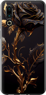 Чехол на Meizu 16S Роза 3 5552u-1701 (Черный)