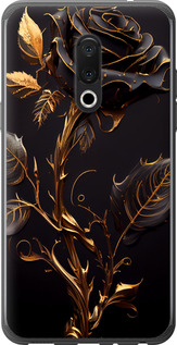 Чехол на Meizu 15 Plus Роза 3 5552u-1473 (Черный)