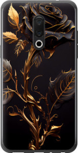 Чохол на Meizu 15 Plus Роза 3 5552u-1473 (Чорний)