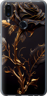 Чехол на Meizu Note 9 Роза 3 5552t-1689 (Черный)