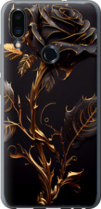 Чехол на Meizu Note 9 Роза 3 5552t-1689 (Чорний)
