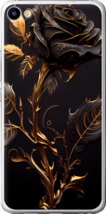 Чехол на Meizu U20 Роза 3 5552t-416 (Черный)