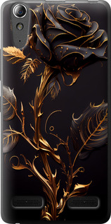 Чехол на Lenovo A6000 Роза 3 5552u-103 (Черный)