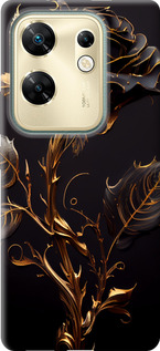 Чехол на Infinix Zero 30 4G Роза 3 5552u-3413 (Черный)