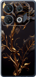 Чехол на Infinix GT 10 pro Роза 3 5552u-3172 (Чорний)