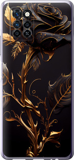 Чохол на Infinix Note 10 Pro Роза 3 5552u-2709 (Black)