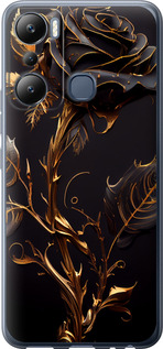 Чохол на Infinix Hot 20i Роза 3 5552u-2964 (Чорний)