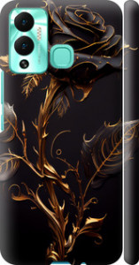 Чехол на Infinix Hot 12 Play Роза 3 5552m-2759 (Черный)