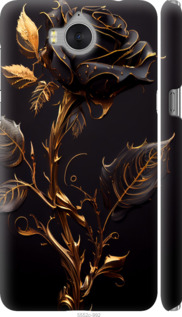 Чехол на Huawei Y5 2017 Роза 3 5552m-992 (Черный)