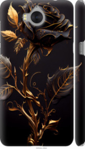 Чехол на Huawei Y5 2017 Роза 3 5552m-992 (Черный)