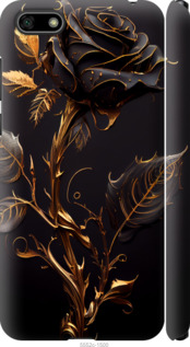 Чехол на Huawei Y5 2018 Роза 3 5552m-1500 (Черный)