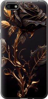 Чохол для Huawei Y5 2018 Роза 3 5552t-1500 (Чорний)