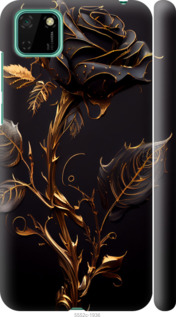 Чехол на Huawei Y5p Роза 3 5552m-1936 (Черный)
