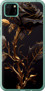 Чехол на Huawei Y5p Роза 3 5552t-1936 (Черный)
