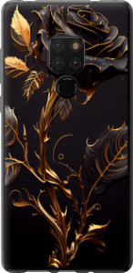 Чехол на Huawei Mate 20 Роза 3 5552t-1578 (Черный)