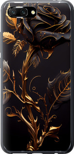 Чехол на Huawei Honor 10 Роза 3 5552u-1496 (Черный)