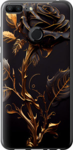 Чехол на Huawei Honor 9 Lite Роза 3 5552u-1359 (Черный)