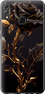 Чехол на Huawei Honor 8X Роза 3 5552t-1596 (Черный)
