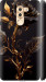 Чехол на Huawei Honor 6X Роза 3 5552m-460 (Черный)