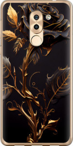 Чехол на Huawei Honor 6X Роза 3 5552t-460 (Черный) для Huawei Honor 6X