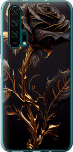Чехол на Huawei Honor 20 Pro Роза 3 5552t-1702 (Черный)