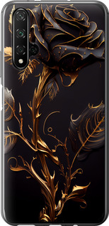 Чехол на Huawei Honor 20 Роза 3 5552u-1697 (Черный)