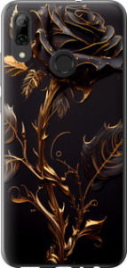 Чохол для Huawei P Smart 2019 Роза 3 5552t-1634 (Чорний)