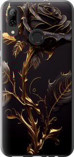 Чехол на Huawei P Smart 2019 Роза 3 5552u-1634 (Черный)
