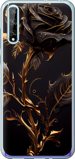 Чехол на Huawei P Smart S Роза 3 5552u-1813 (Черный)