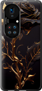 Чехол на Huawei P50 Роза 3 5552u-2292 (Чорний)