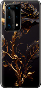 Чохол на Huawei P40 Pro Plus Роза 3 5552u-1917 (Black)