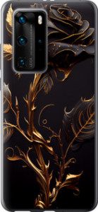 Чохол на Huawei P40 Pro Роза 3 5552t-1839 (Black)