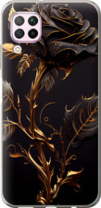 Чохол на Huawei P40 Lite Роза 3 5552t-1887 (Чорний)