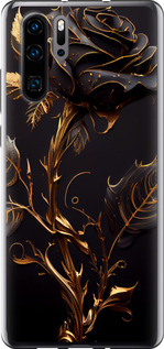 Чохол на Huawei P30 Pro Роза 3 5552t-1621 (Black)